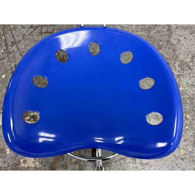 Chrome Flash Furniture Tractor Seat Adjustable Drafting Stool For Sale - Image 8 of 12