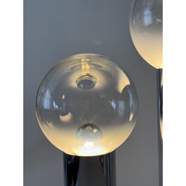 Table Lamps in Chrome-Plated Brass and Glass from OMA, Italy, 1970s, Set of 2 For Sale - Image 3 of 7