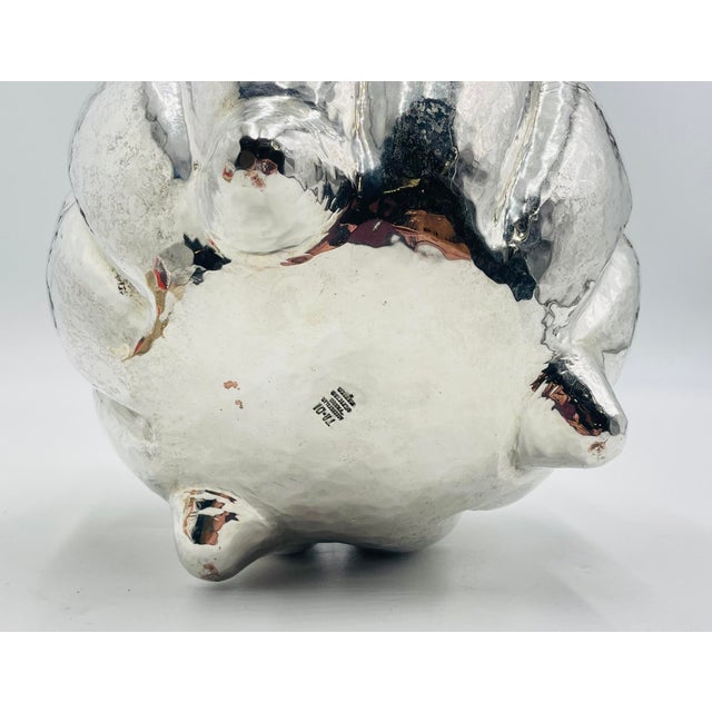 Large Silver-Plated & Mother-of-Pearl Vase by Los Castillo, Taxco Mexico, 1960s For Sale - Image 14 of 15