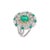 Natural Emerald Ring with Diamond in 18k Gold For Sale - Image 12 of 18