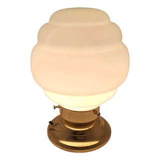 Beehive Opal Murano Glass Table Lamp from Manifattura Di Murano, 1980s For Sale