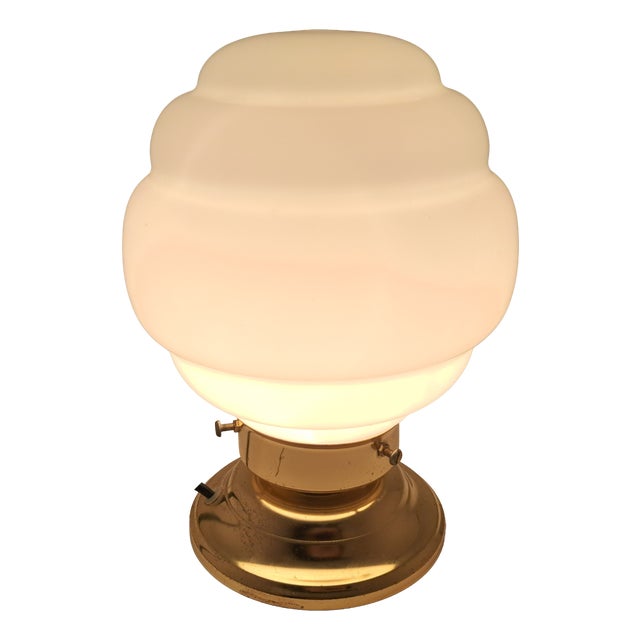 Beehive Opal Murano Glass Table Lamp from Manifattura Di Murano, 1980s For Sale