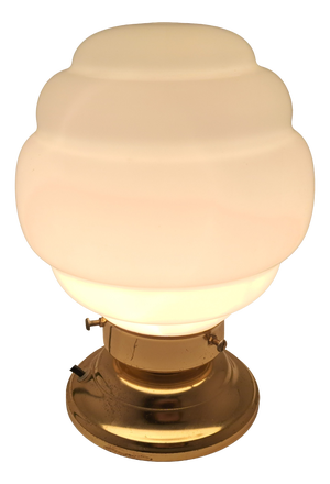 Beehive Opal Murano Glass Table Lamp from Manifattura Di Murano, 1980s