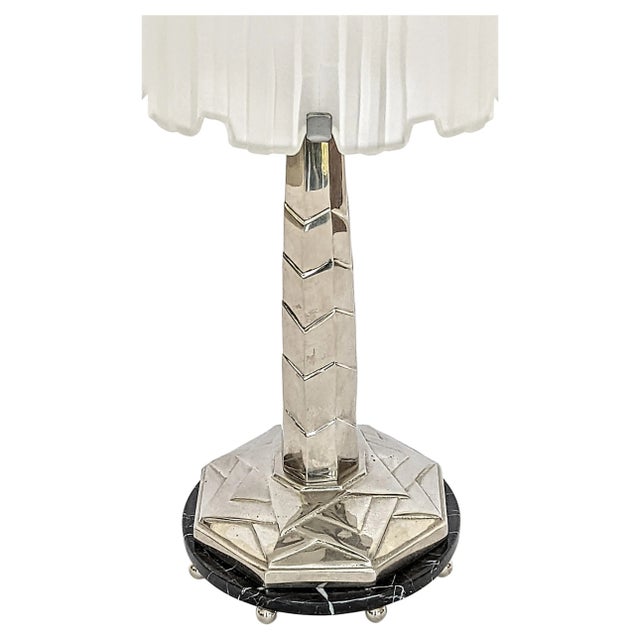 Marius-Ernest Sabino French Art Deco Table Lamp Signed by Sabino (pair available) For Sale - Image 4 of 7