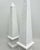 Pair of Grand Classical Cast Stone Garden Obelisks on Lattice Plinths For Sale - Image 4 of 11