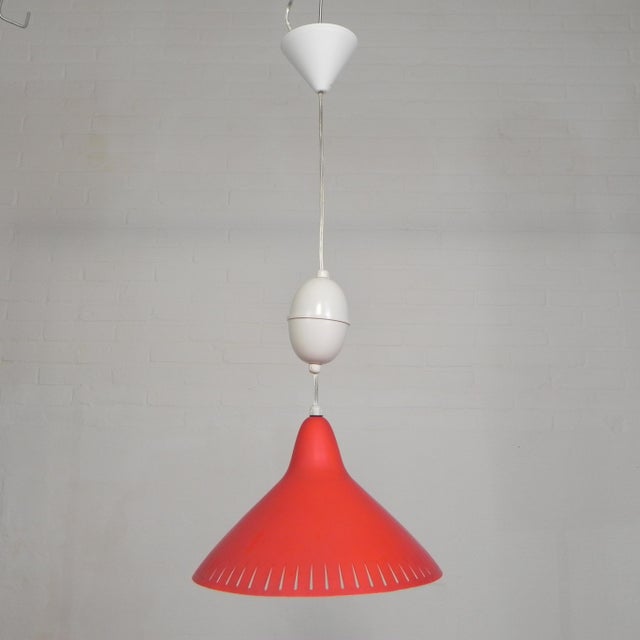 Pendant Lamp by H. Busquet for Hala, 1950s For Sale - Image 4 of 14