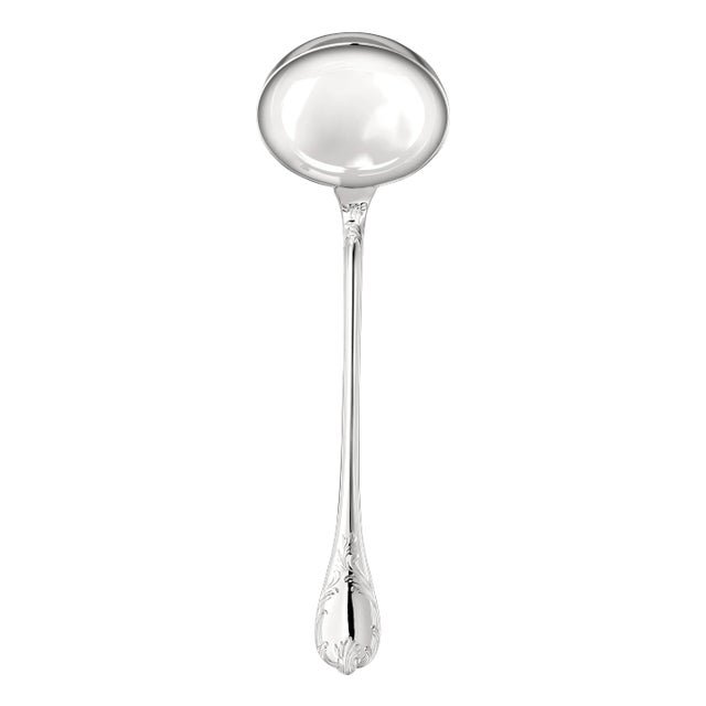 2000 - 2009 2000s Christofle Silver Plate Soup Ladle Marly Pattern For Sale - Image 5 of 5