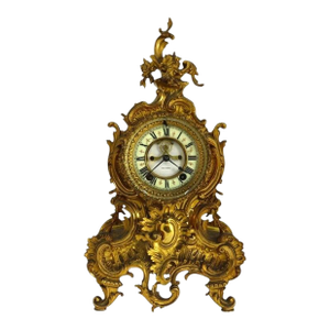 Seth Thomas Louis XIV Style Gilt Bronze Open Escapement Mantle Clock C1900