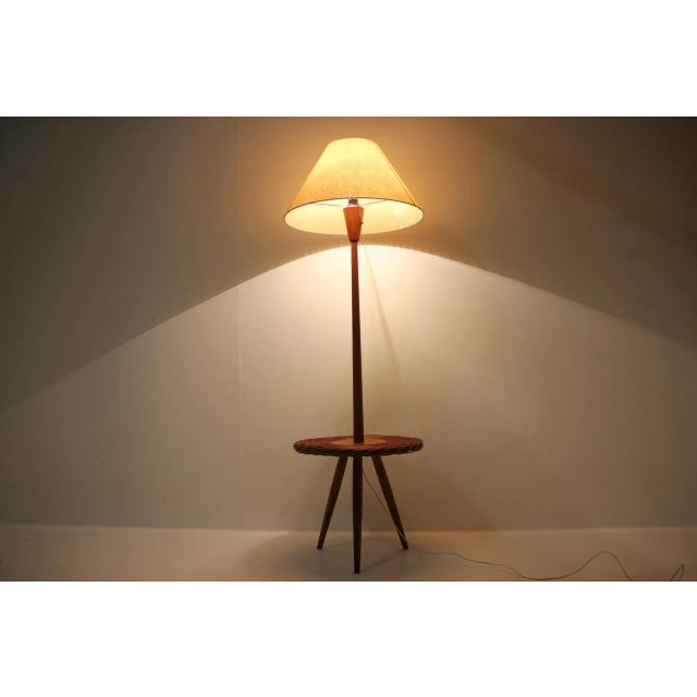 Paper Mid-Century Wooden Floor Lamp by Jan Kalous for Uluv, 1950s For Sale - Image 7 of 8