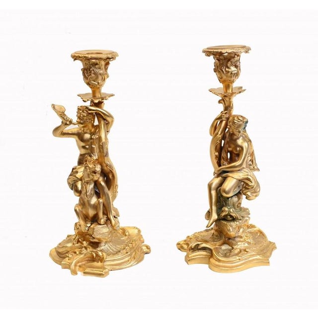 French Ormolu Candlesticks, Set of 2 For Sale - Image 9 of 9