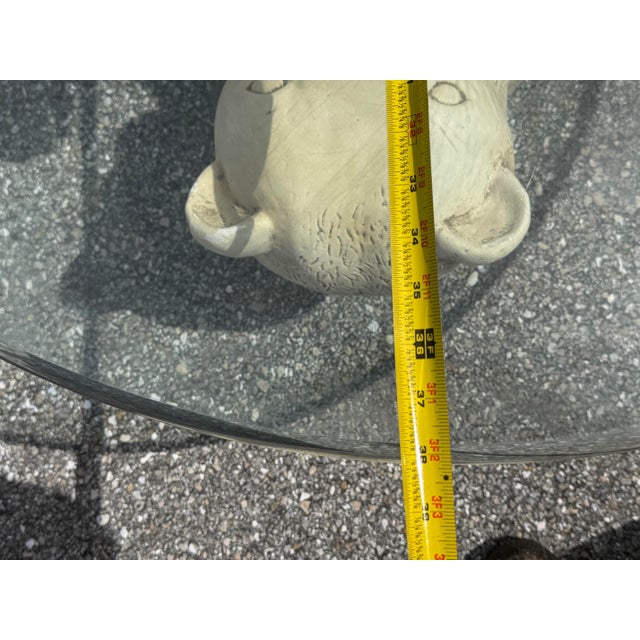 Vintage Rare Polar Bear + Glass Top Coffee Table, 1970s For Sale - Image 11 of 12