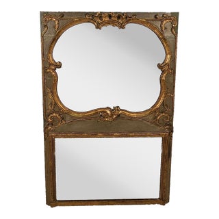 Belle Époque Painted & Gilt Over Mantel Mirror, France Circa 1900 For Sale