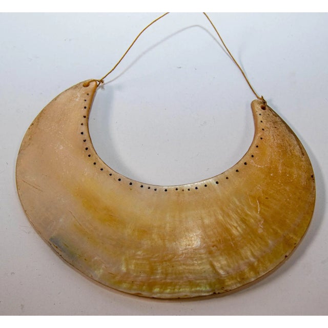 Antique Ethnic Tribal Kina Crescent Shell Necklaces Papua New Guinea Set of 3 For Sale - Image 4 of 12