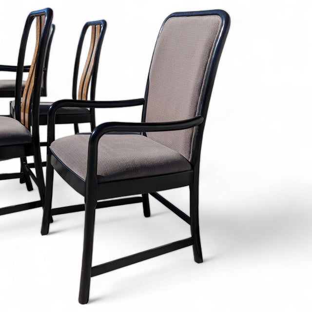 Postmodern Dining Chairs by Bernhardt, Black Lacquer & Birdseye Maple, Set of 6, 1980s For Sale - Image 18 of 18