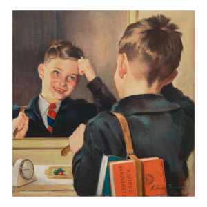 'Getting Ready' by Frederick Sands Brunner, Circa 1935, Elementary School, Pennsylvania Academy of Fine Arts, Saturday Evening Post, Illustrator