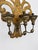 Baroque Pair 19th Century, Italian Baroque Revival Gilt Wood & Tole Three-Arm Sconces For Sale - Image 3 of 9