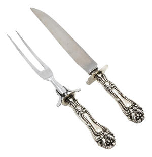 English Baroque Carving Knives in Silver from Wallace, Set of 2