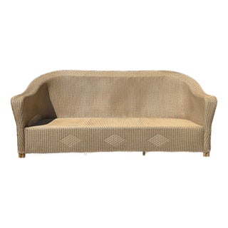 Vintage Lloyd Flanders All Weather Wicker Couch Frame Restoration (Blue Tag) For Sale