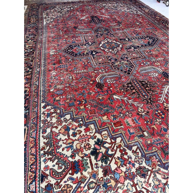 Antique Heriz Palace Size Full of Life & Color Rug 11 x 18.8 For Sale - Image 10 of 13