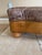 Rustic Western Serpentine Distressed Leather Ottoman by Hickory Furniture For Sale - Image 3 of 12
