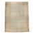 Vintage Turkish Oushak Hand-Knotted Rug in Open Geometric Pattern in Pale Green, Yellow, Pink For Sale