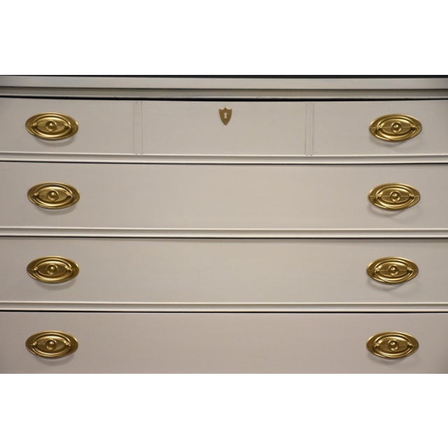 1960s White and Gold Brass Chic Dresser For Sale - Image 9 of 12