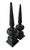 Industrial Pair of Vintage Cast Iron Obelisk-Style Fence Finials For Sale - Image 3 of 12