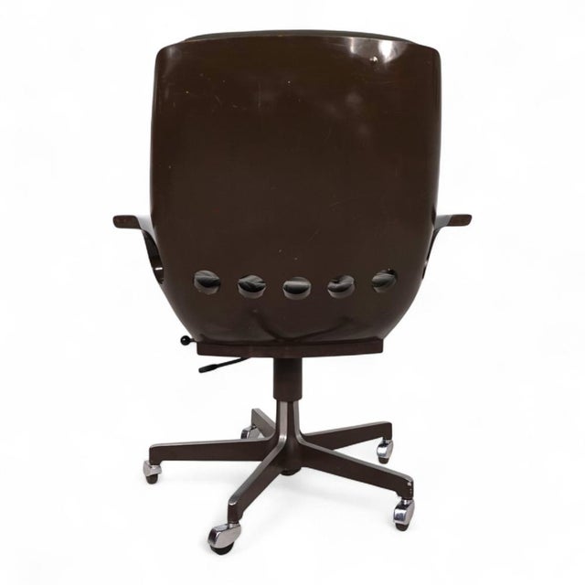 Space Age 7112 Leather Office Chair by Martin Stoll for Stoll Giroflex, 1970 For Sale - Image 6 of 18