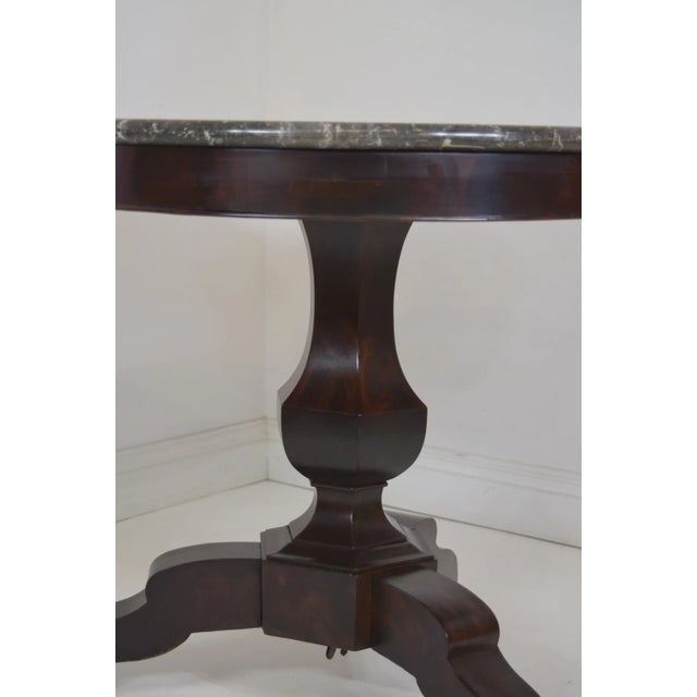 French Mahogany Gueridon With Marble--Ca 1830-1840 For Sale - Image 4 of 7