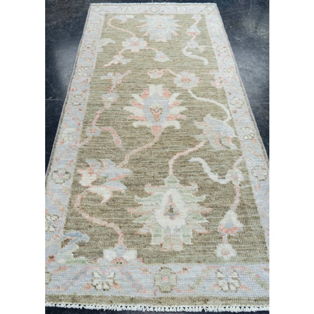 Early 21st Century Oushak Rug 2' x 4'4" #17143 For Sale - Image 5 of 8