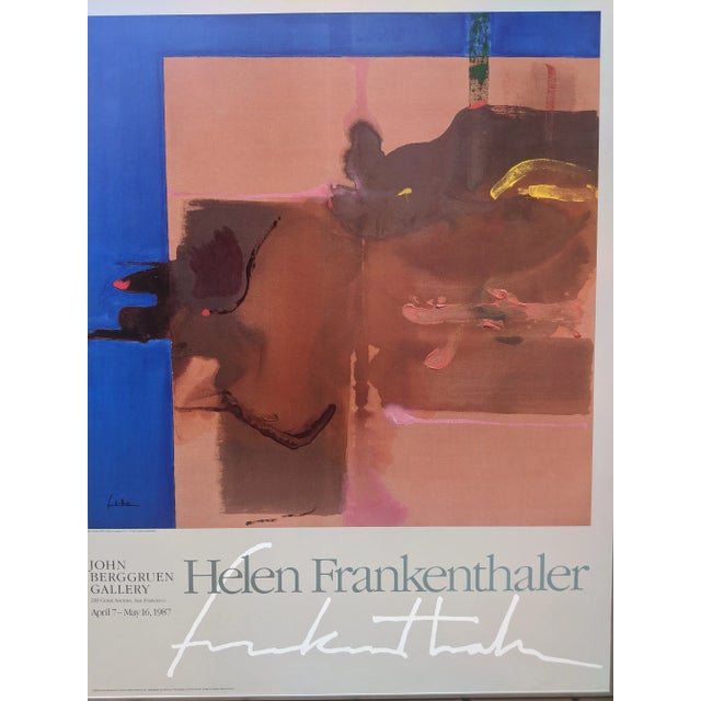 Vintage 1980s Helen Frankenthaler "Rio Grande" Exhibition Poster Framed For Sale - Image 4 of 13
