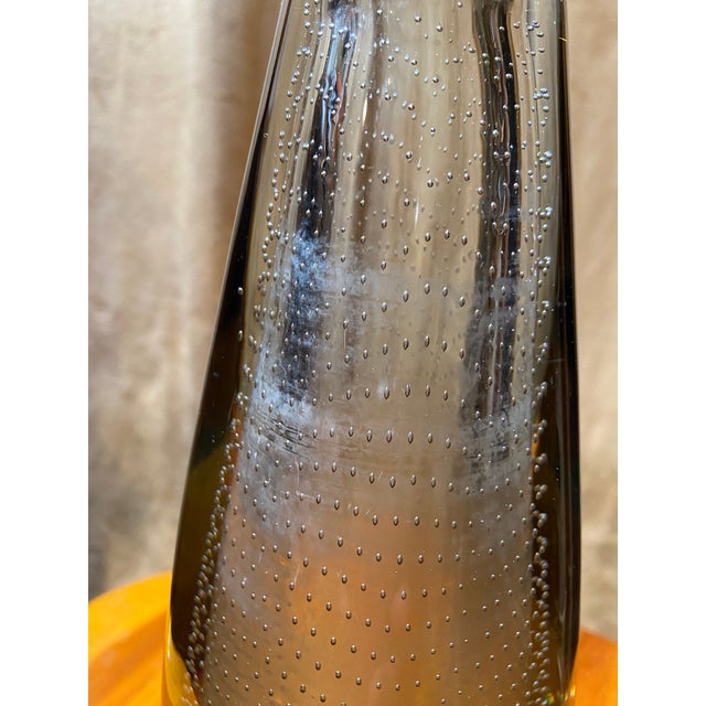 Glass 1920s Gunnel Nyman for Nuutajarvi Notsjo Control Bubble Vase • Signed For Sale - Image 7 of 13