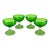 Vintage Anchor Hocking Burple Green Champagne Coupe Sherbet Glasses - Set of 4 For Sale
