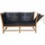Børge Mogensen 2.seater Spoke Back sofa, model 1789, with a frame of lacquered beech and cushions of black leather. The...