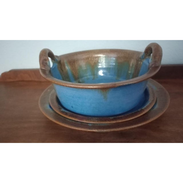 Ceramic Vintage Ceramic Collectible Pottery Set of 3 Pieces For Sale - Image 7 of 11