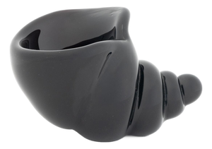 Cartier Black Glass Conch Shell Bud Vase