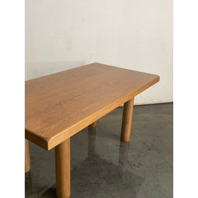 Brutalist Dining Table — Solid Oak, Spain, 1970s A bold, sculptural dining table straight from 1970s Spain. Solid oak top...