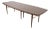 Paul McCobb for Directional Mid-Century Modern Walnut and Brass Extension Dining Table, Newly Refinished For Sale