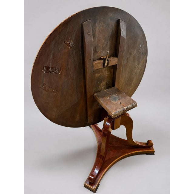 Spectacular English Regency Flame Mahogany Starburst Tilt-Top Breakfast Table For Sale - Image 16 of 16