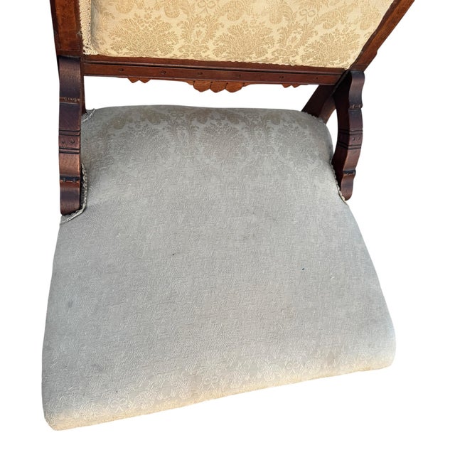 Eastlake Parlor Chair With Burled Detail For Sale - Image 12 of 12