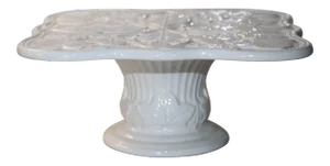 Vintage Kari Walmsley Jay Willfred Villa Verde Cake or Dessert White Ceramic Pedestal Stand