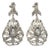 Silver Vintage Rough Diamond Crystal Drop Earrings, 2 pieces For Sale