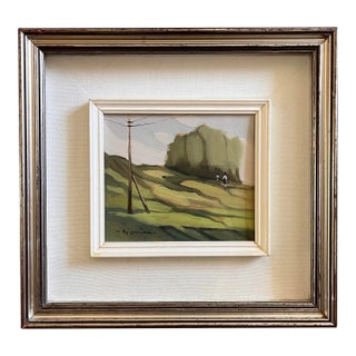 Vintage Italian School Framed Painting For Sale