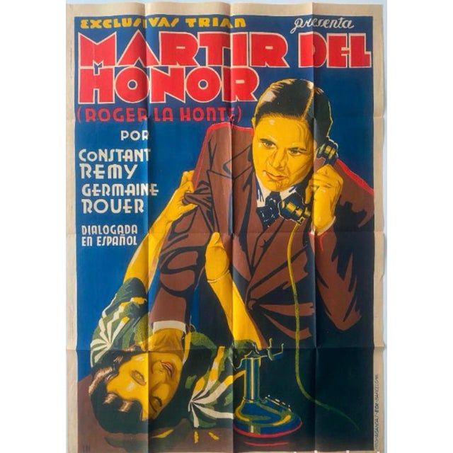 Paper Lithograph Martyr of Honor Film Poster, Barcelona, 1933 For Sale - Image 7 of 8
