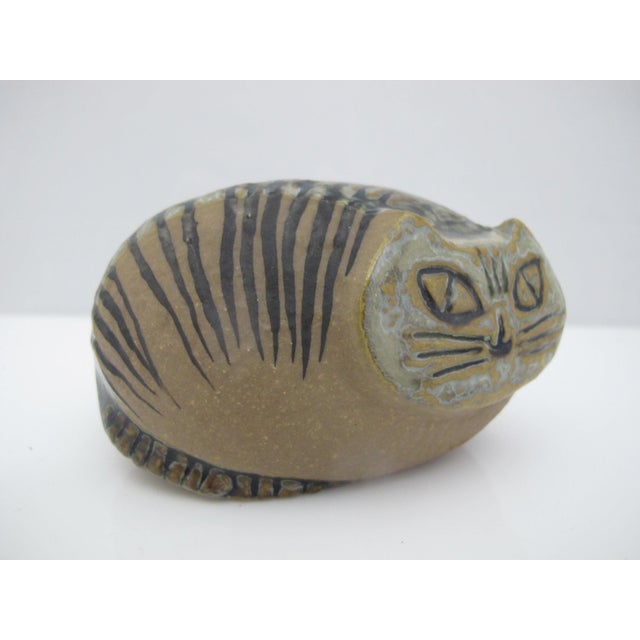 Lisa Larson Lilla Zoo Series Cat Loaf Stoneware Gustavsberg Sweden Figurine For Sale In Portland, OR - Image 6 of 10