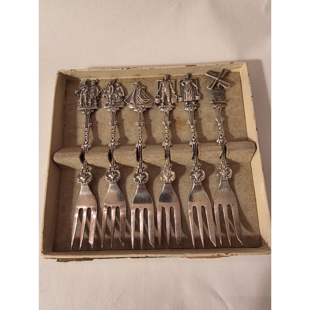 1940s 1940s Dutch Silverplated Six Piece Serving Set For Sale - Image 5 of 12