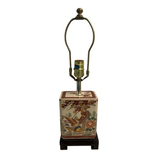1980’s Vintage Ethan Allen Chinoiserie Lamp on Ming Base For Sale