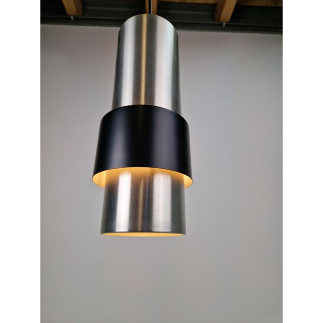 Tout Rond Tout Droit Pendant Model B-1198 Silver by Nico Kooy for Raak Amsterdam, 1970, Set of 3 For Sale - Image 6 of 8