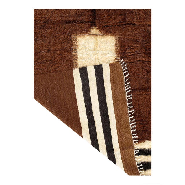 Traditional Pasargad DC Antique Mohair Wool Navajo Design Rug For Sale - Image 3 of 4