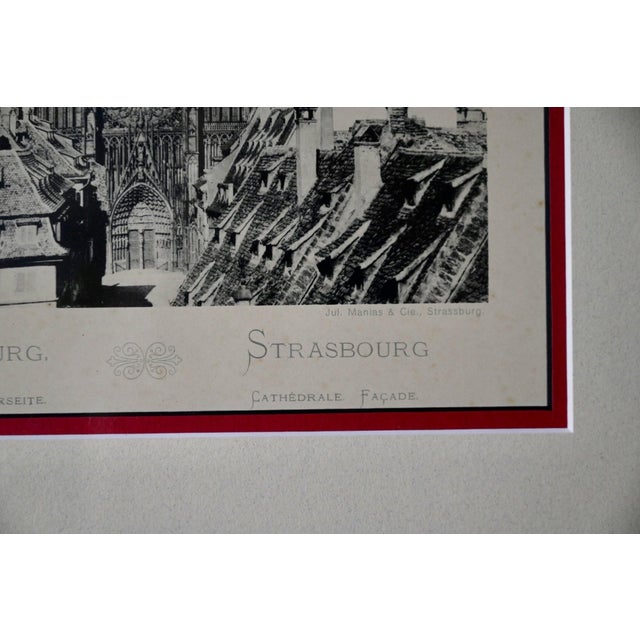 Julius Manias, Notre-Dame de Strasbourg, 1910, Antique Phototype For Sale - Image 6 of 8